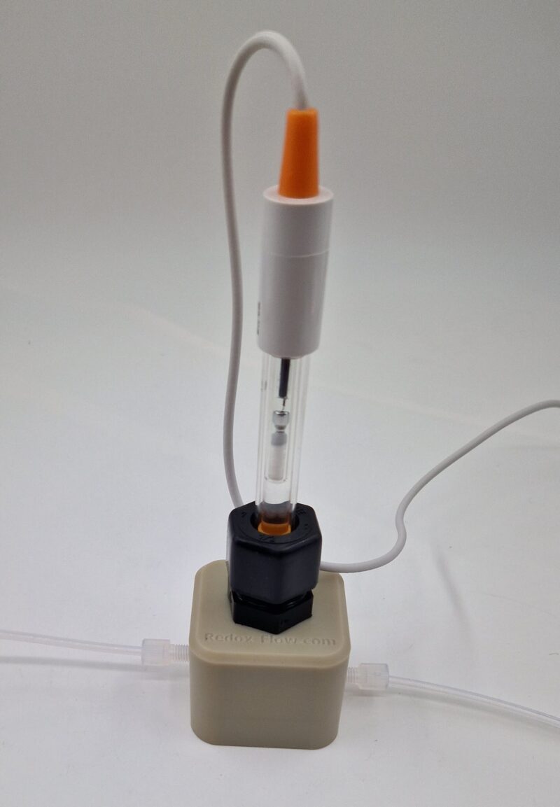 Flow through electrode holder