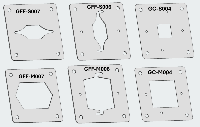 Gaskets for 3/4-compartment cell - flat current collectors