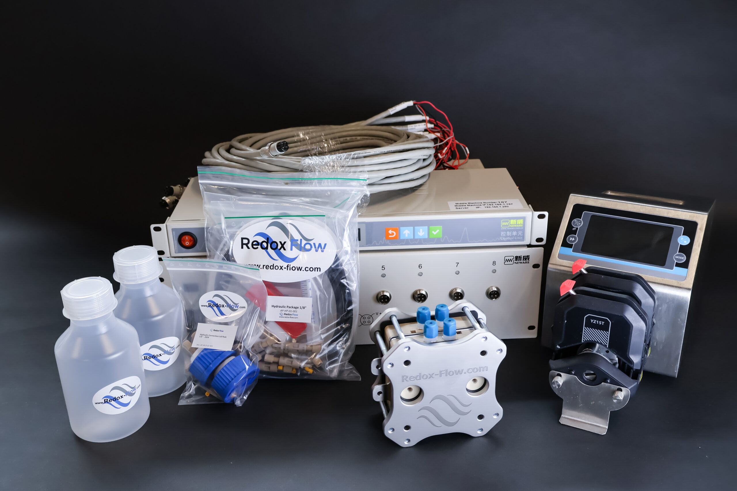 Complete Redox-Flow Battery Setup