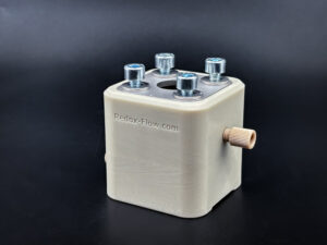 Flow through electrode holder