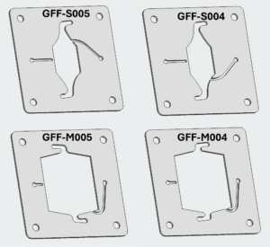 Flow Field Gaskets for X-Cell with reference electrode (flat current collectors)
