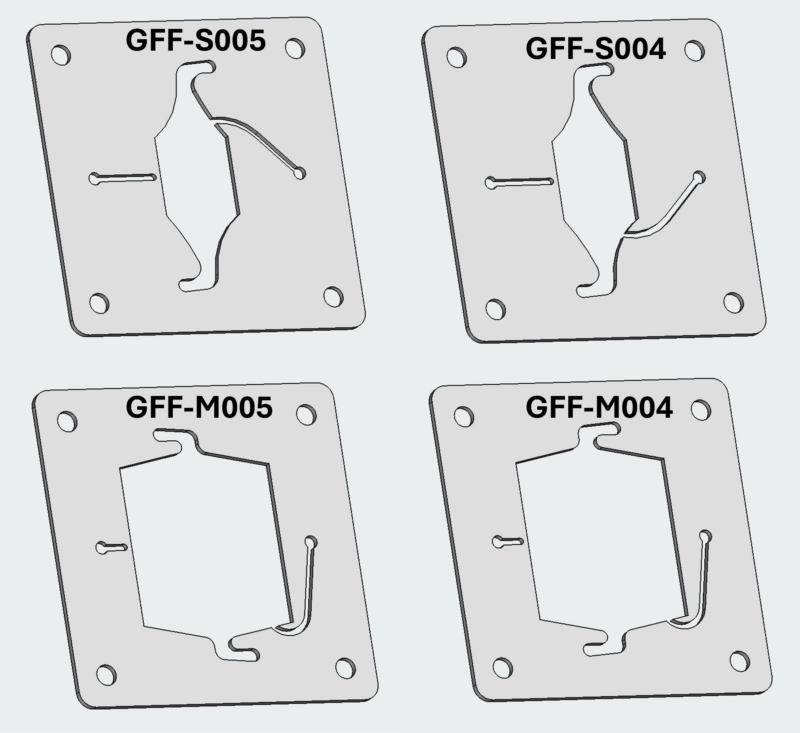 Flow Field Gaskets for X-Cell with reference electrode (flat current collectors)