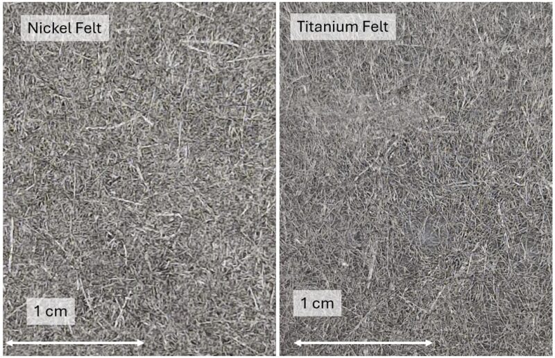 Metal Felt Electrodes